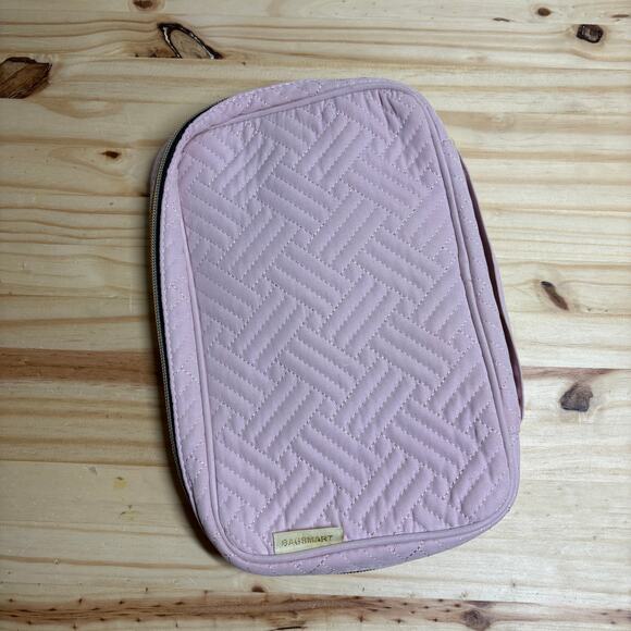 Bagsmart Other - Bagsmart Womens Jewelry Case Organizer Travel Pink Blush Quilted Zip Around